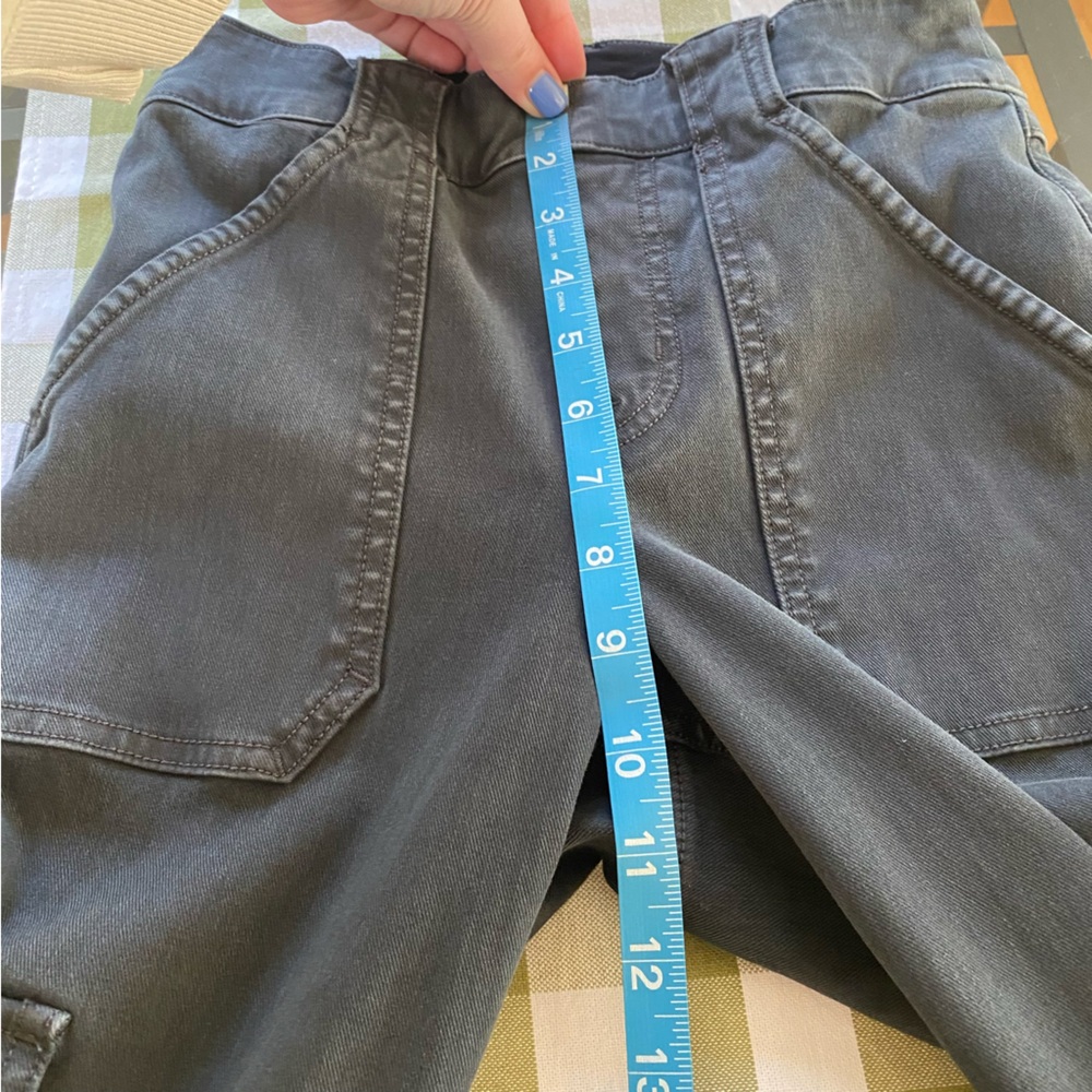 SPANX Stretch Twill Ankle Cargo Pants Washed Black Small - Picture 14 of 16
